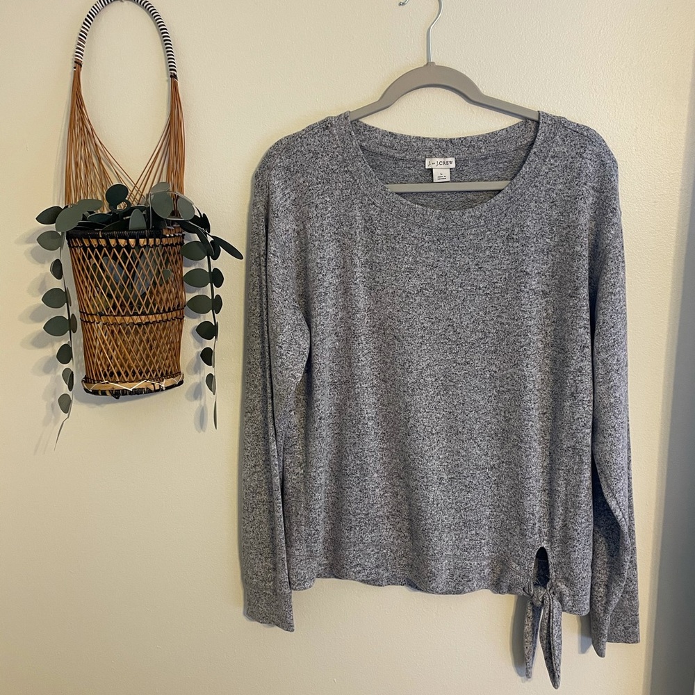J. Crew Gray Crew Neck Sweater